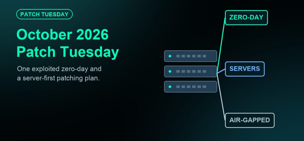 Microsoft October 2026 Patch Tuesday: One Exploited Zero-Day and a Server-First Patching Plan